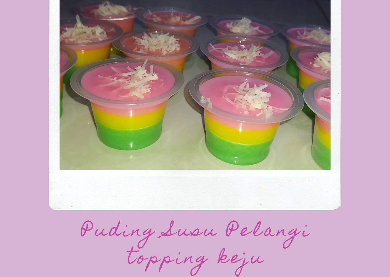 Puding Pelangi Topping Keju