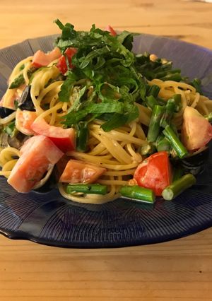 A picture of Truffle Shiso Pasta.