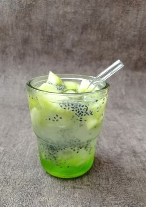 Foto resep Es Melon Selasih