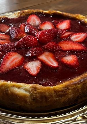 Una foto de Cheesecake de Frutilla al Horno