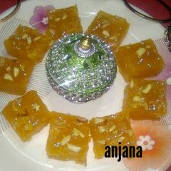 Custard powder barfi A picture of Custard powder barfi.