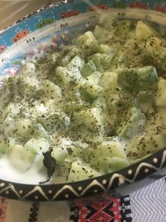 صورة لوصفة سلطة الخيار باللبن❤️