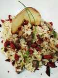 Easy beefy pumpkin risotto