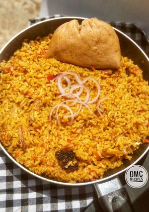 A picture of My Native Jollof rice.
