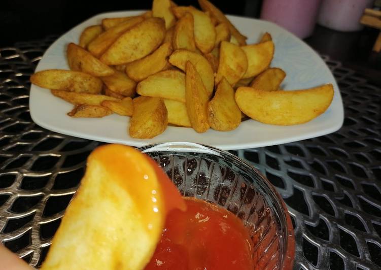 بطاطا ودجز مجمده مشويه بالمقلاه الهوائيه