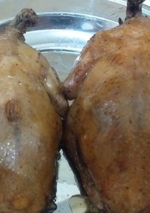 صورة لوصفة حمام محشي ارز وكبد وقوانص 😋