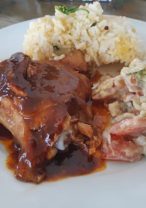 Una foto de Agridulce para pollo o carne o cerdo