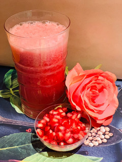 A picture of Pomegranate watermelon Juice.