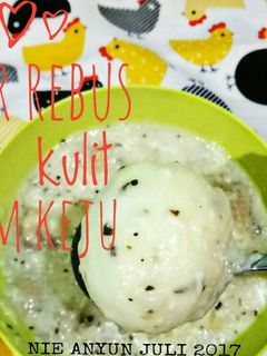 Foto resep Telur rebus saus kulit ayam keju