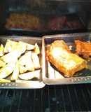 Costillar lacado con papas