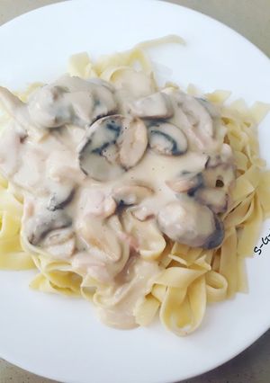 Una foto de Pasta alfredo