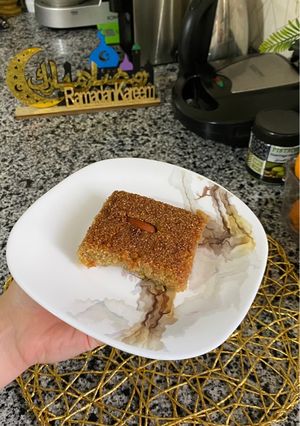 صورة لوصفة قلب اللوز او هريسة اللوز لسهرية رمضان 🌙