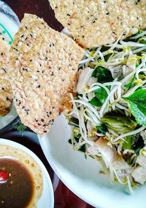 Hình của món Gỏi dọc mùng siêu ngon.