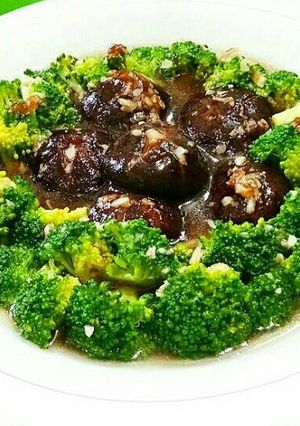 Foto resep Brokoli siram saos jamur