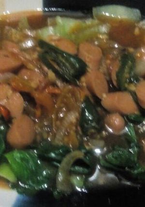 Foto resep Pokcoy Siram Sosis Saus Tiram