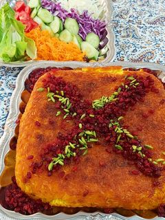 عکسی از دستور ته چین مرغ