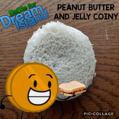 A picture of Battle for Dream Island: Peanut Butter and Jelly Coiny.