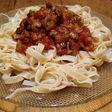 Fetuccini con salsa de hongo portobello