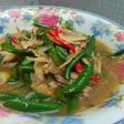 Tumis kacang panjang + teri