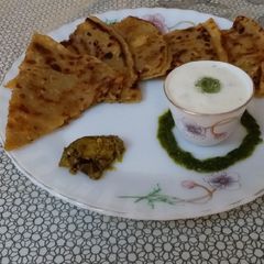 Aloo ka paratha A picture of Aloo ka paratha.