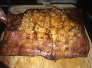 Una foto de panceta de cerdo a la plancha