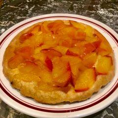 A picture of Upside down Apple tart (Tarte Tatain).