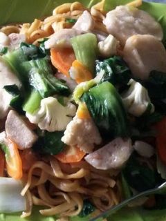 Foto resep Mie siram sayur