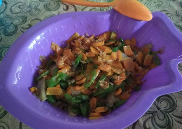 Resep Tumis wortel buncis dan jamur, Lezat Sekali