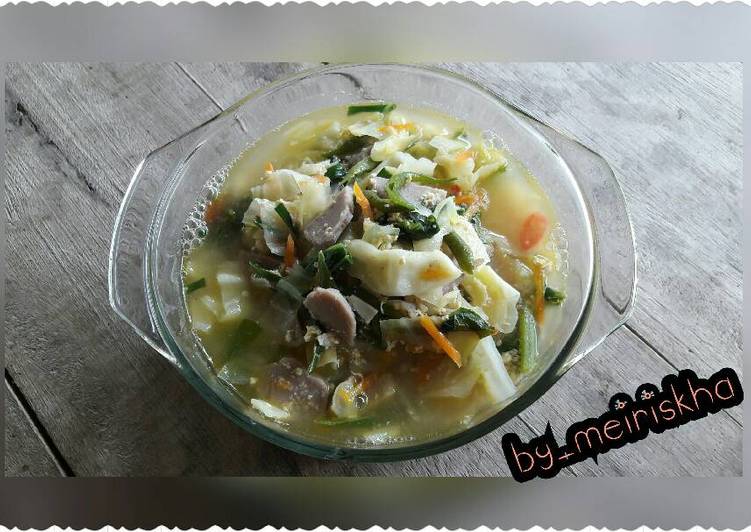 Sayur kol sawi bakso kuah