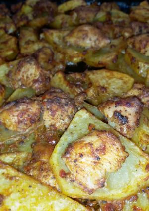صورة لوصفة بطاطا بالفرن مع صدر دجاج😍😋