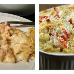 A picture of Baked Seafood Mac n Cheese.