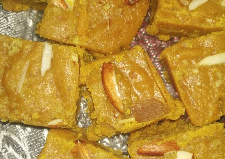 Recipe of Perfect Besan barfi