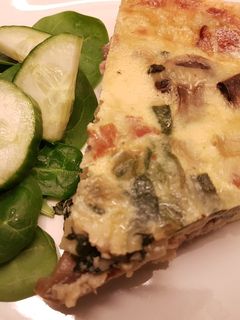 Una foto de Quiche de Espinacas y Bacon
