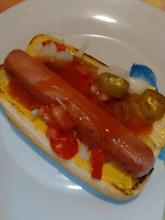 Una foto de Hot dog a la mexicana. ॐ 🇲🇽