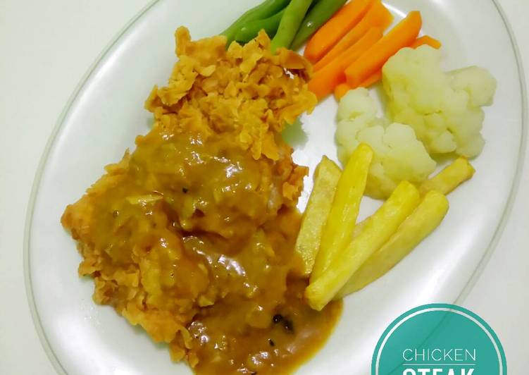 9 Resep: Chicken steak Crispy Anti Ribet!