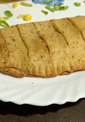 A picture of Stuffed Garlic bread sticks without Yeast.