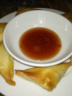 A picture of Vegan samoosas.