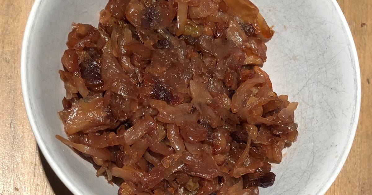 Recette Confit d'oignons aux raisins secs - La cuisine familiale : Un plat,  Une recette