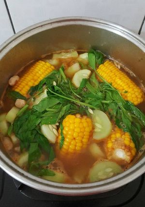 Foto resep sayur asem (bumbu indofood) praktis gak pake lama