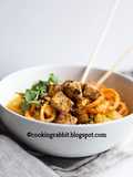 Potato noodles special curry