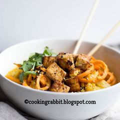 A picture of Potato noodles special curry.