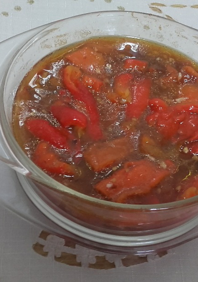 Una foto de Ensalada de pimientos asados