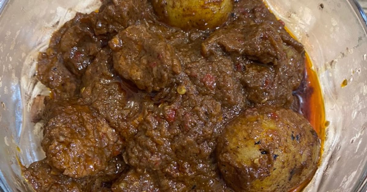 Resep rendang bumbu instan dengan marinasi rumahan enak dan mudah - Cookpad