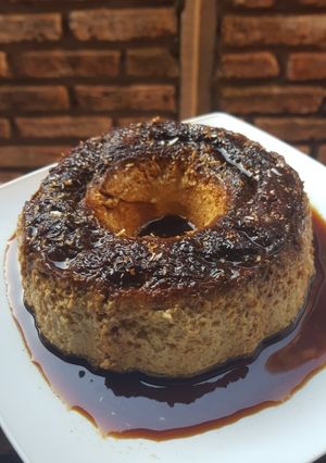 Una foto de Flan casero de coco saludable