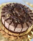 Cheesecake de barquillos y chocolate