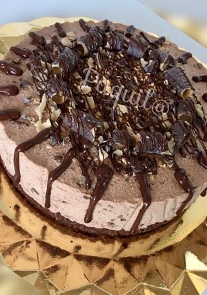 Una foto de Cheesecake de barquillos y chocolate