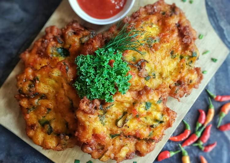 Resep Perkedel jagung cheddar (spesial udang dan lembut) Anti Gagal