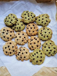 Foto resep Choco chip matcha almond cookies