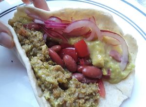 Una foto de Wraps🌮veganos🥦🌮🥑