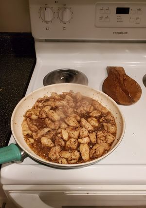 A picture of Carmalized Chicken.